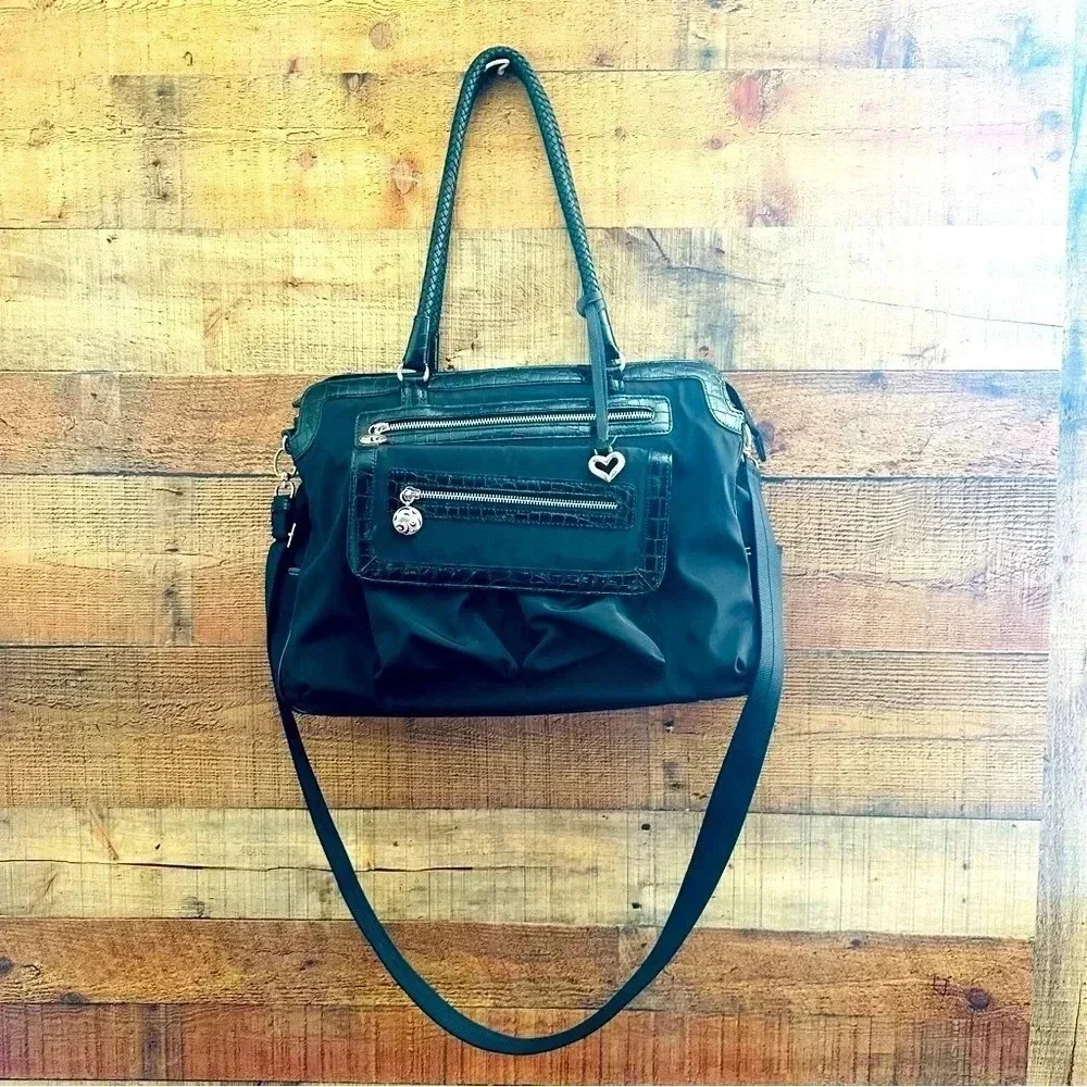 NWOT Brighton Nylon/Leather Maxwell Smart Tote